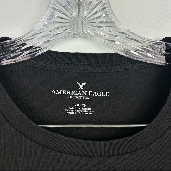 American Eagle Outfitters Short Sleeve T-Shirt Tee Black Nothing Changes Sz S - Picture 5 of 10